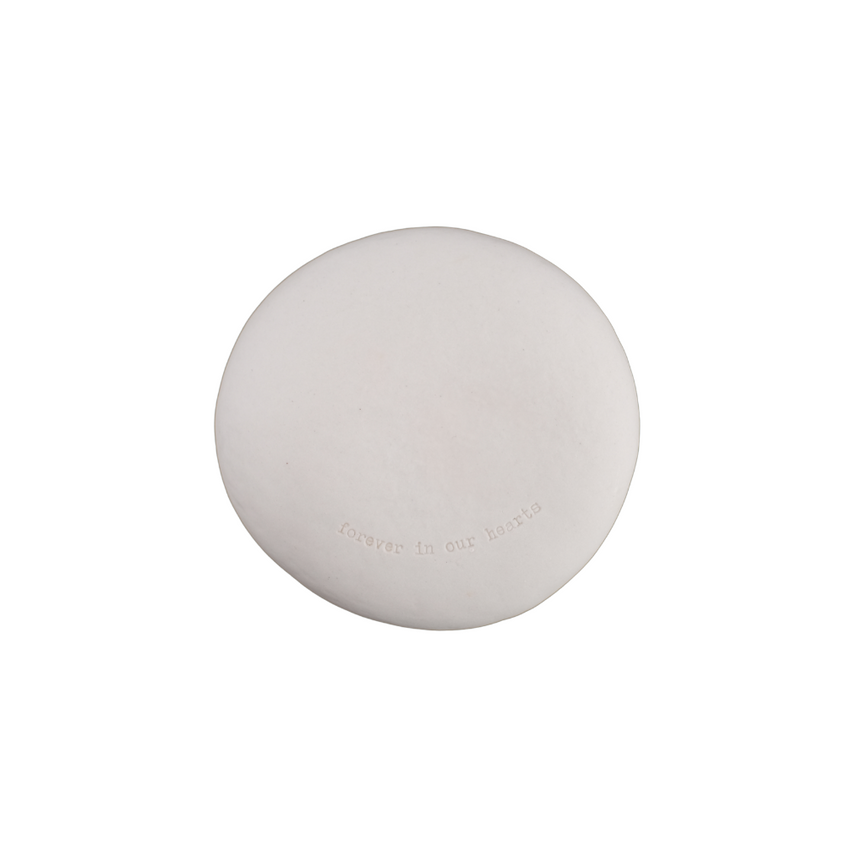 Medium Porcelain Cremation Urn Stone - Forever In Our Hearts